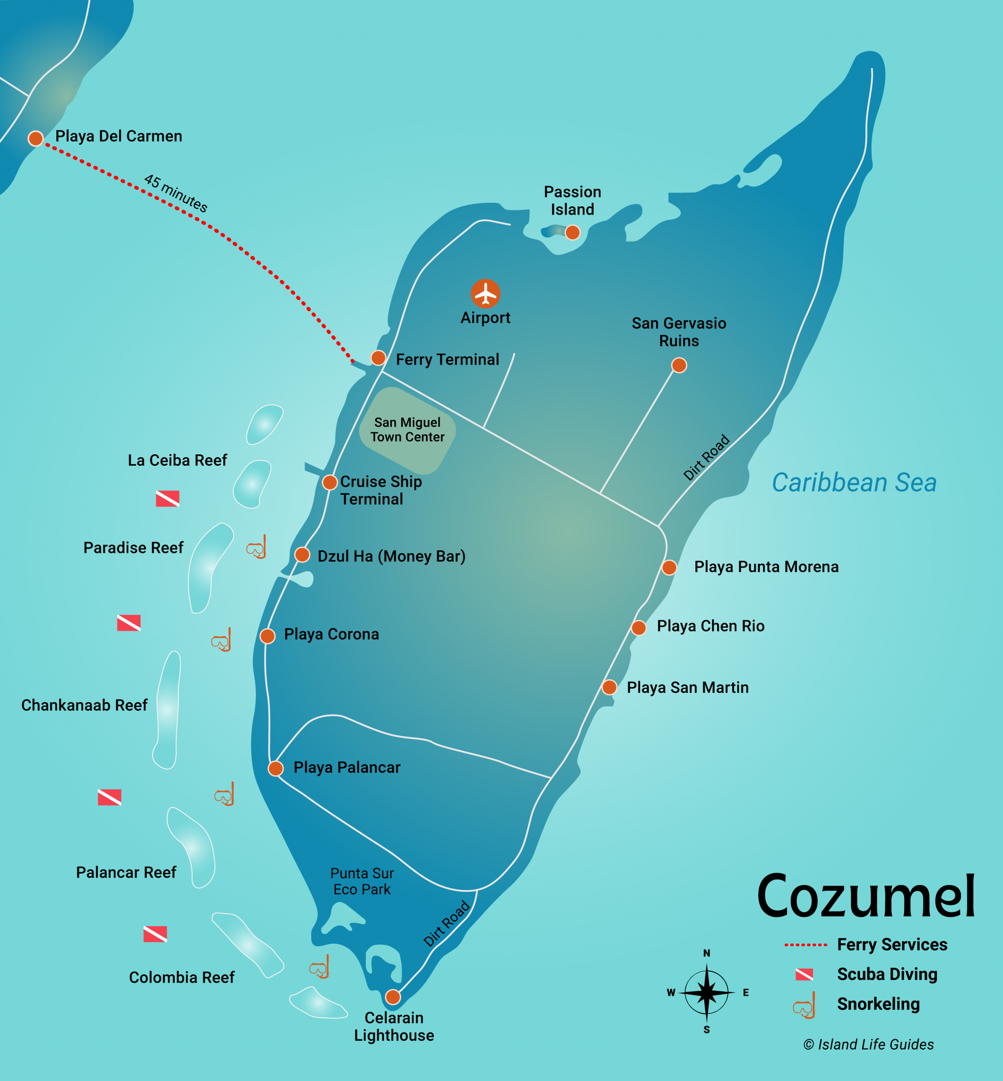 Cozumel-Map