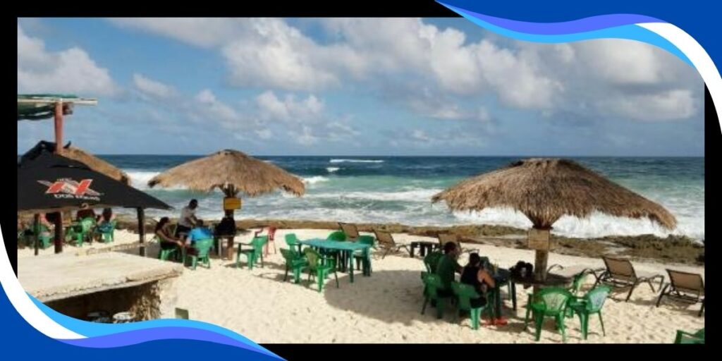 relaxing in Punta Morena Beach cozumel
