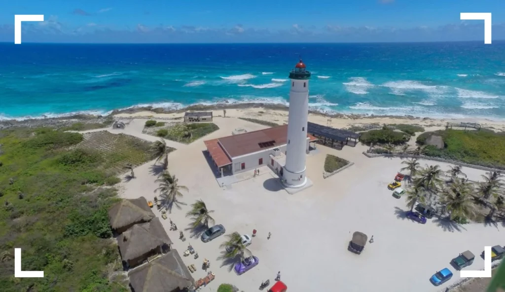 Punta Celarain Lighthouse drone view