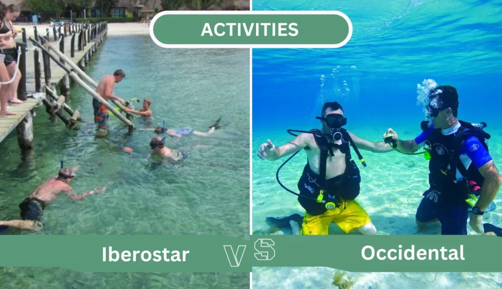 activities of Iberostar vs Occidental Cozumel