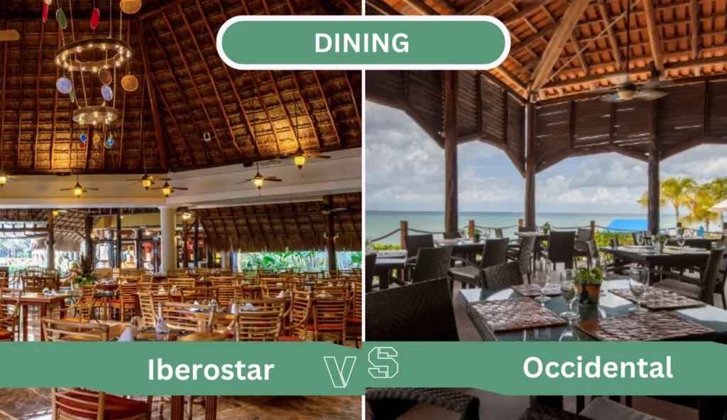 dining of Iberostar vs Occidental Cozumel