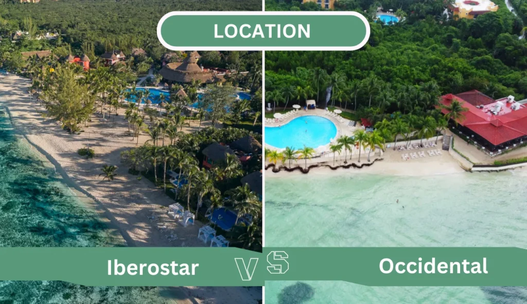 locations of Iberostar vs Occidental Cozumel