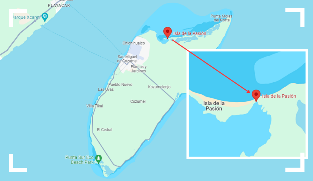 passion island cozumel map