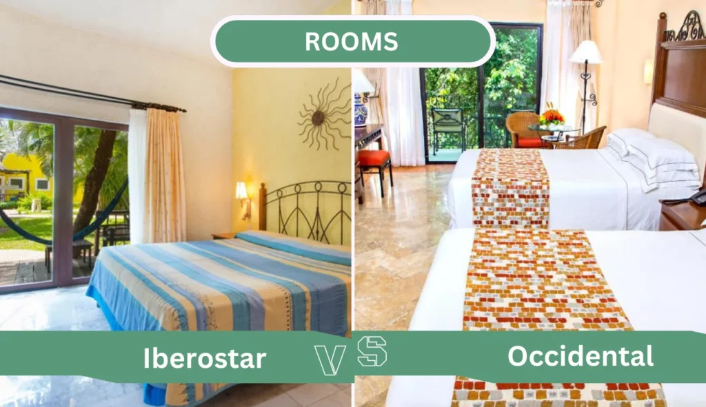rooms of Iberostar vs Occidental Cozumel